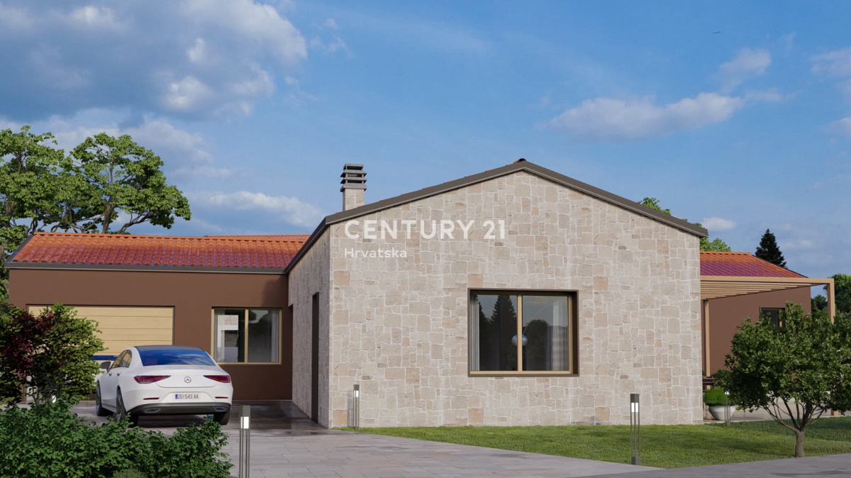 BADERNA, PRODAJA ČUDOVITE NOVE PRIZEMLJE S BAZENOM IN POGLEDOM NA NARAVO