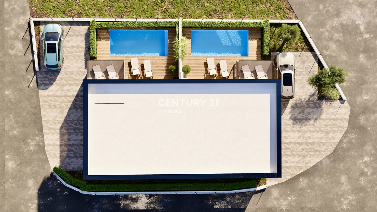 UMAG, BAŠANIJA, NOVA DUPLEKS HIŠA LE 250 METROV OD PLAŽE