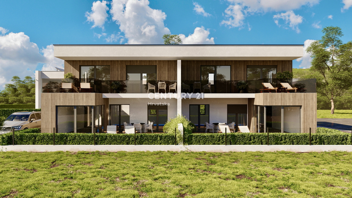 UMAG, BAŠANIJA, NOVA DUPLEKS HIŠA LE 250 METROV OD PLAŽE