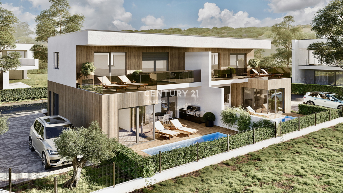 UMAG, BAŠANIJA, NOVA DUPLEKS HIŠA LE 250 METROV OD PLAŽE