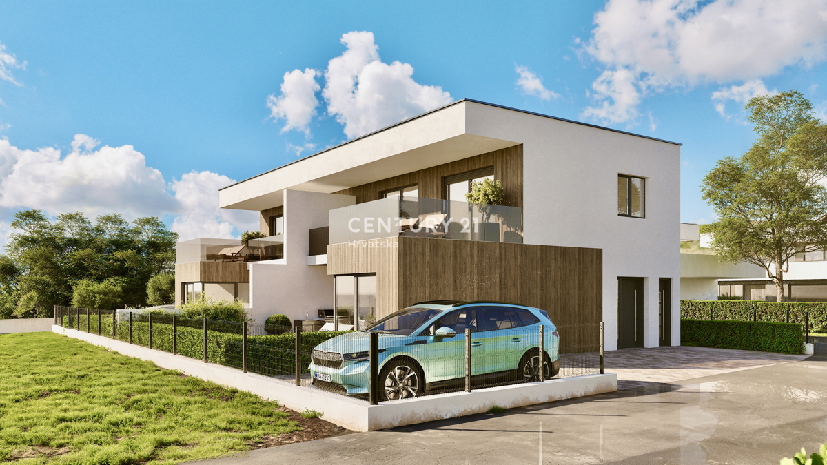 UMAG, BAŠANIJA, NOVA DUPLEKS HIŠA LE 250 METROV OD PLAŽE