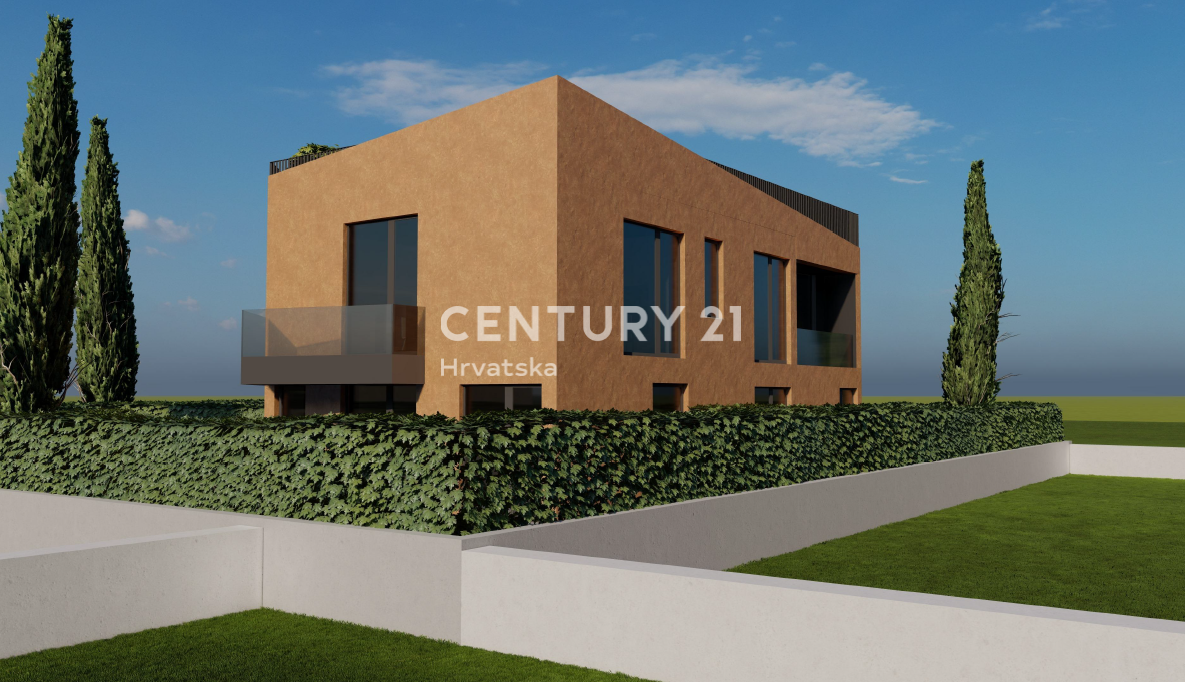 POREČ, NOVOGRADNJA, MODERNO DVOSOBNO STANOVANJE S STREŠNO TERASO