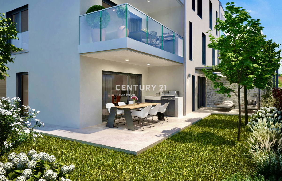 UMAG, OKOLICA, NOV NOV DVOSOBEN STAN S POGLEDOM NA MORJE