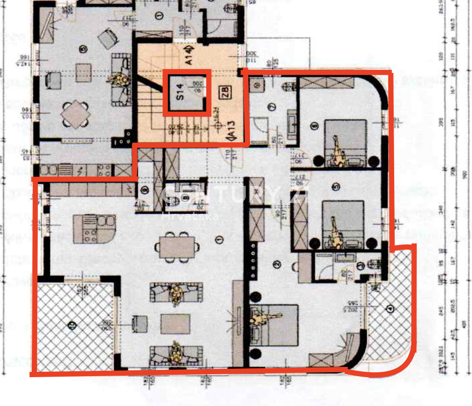 MEDULIN, PROSTO IN LUKSUZNO STANOVANJE S BAZENOM IN POGLEDOM NA MORJE