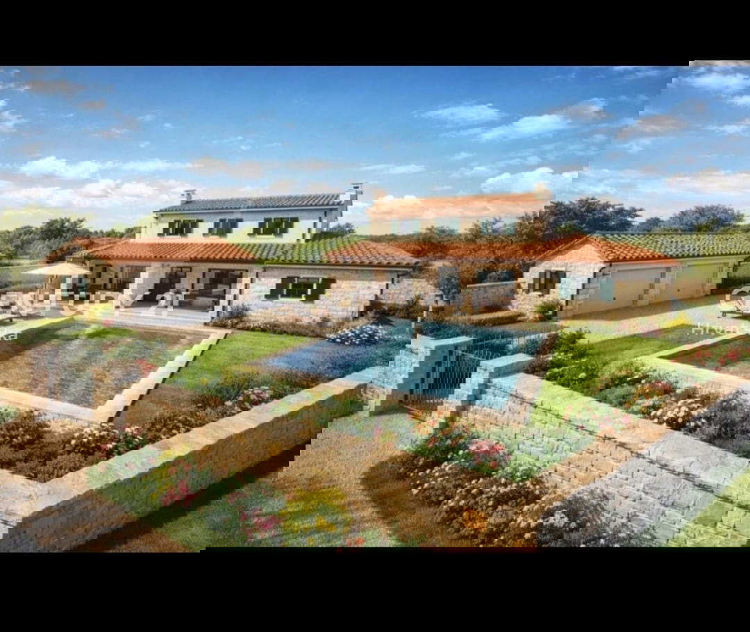 VODNJAN, GRADBENO ZEMLJIŠČE NA OSAMLJENI LOKACIJI Z GRADBENO DOVOLJENJEM