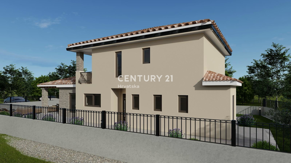 POREČ, 7 KM, HIŠA Z BAZENOM V GRADNJI