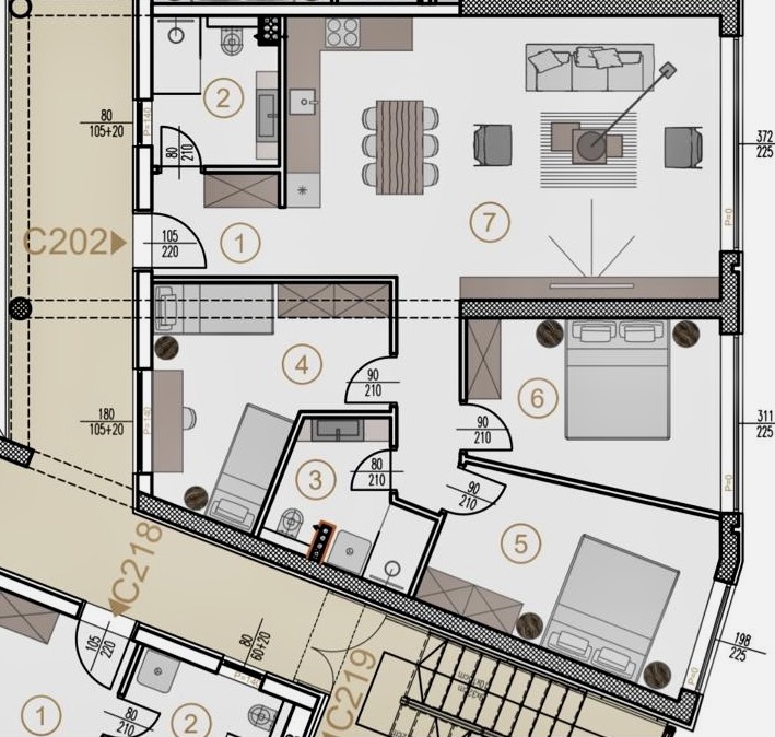 POREČ, KOMFORTNO TROSOBNO STANOVANJE S POGLEDOM NA MORJE