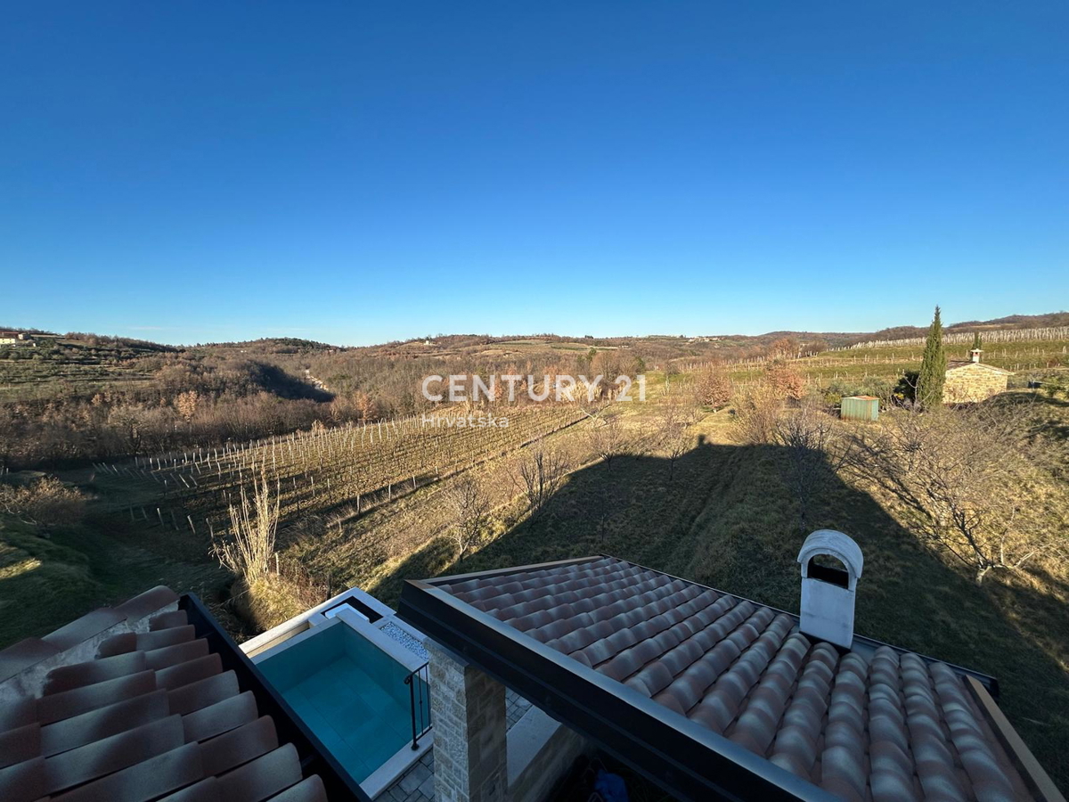 BUJE, KAMENA NOVOZIDANA VILA OBKROŽENA Z NARAVO