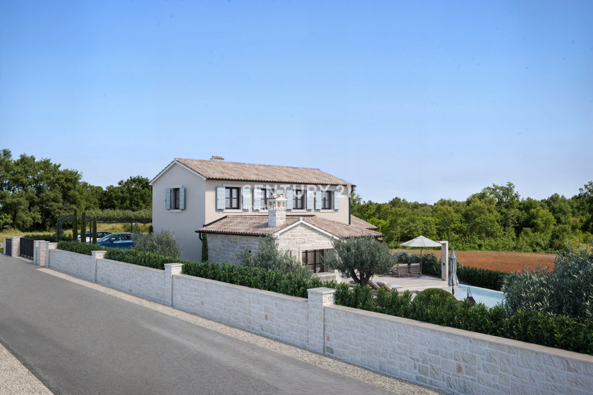 POREČ, 15 KM, GRADBENO ZEMLJIŠČE Z DOVOLJENJEM ZA ČUDOVITO MEDITERANSKO HIŠO