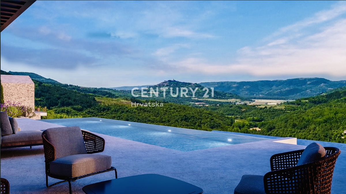 MOTOVUN, OKOLICA, GRADBENO ZEMLJIŠČE S PANORAMSKIM RAZGLEDOM