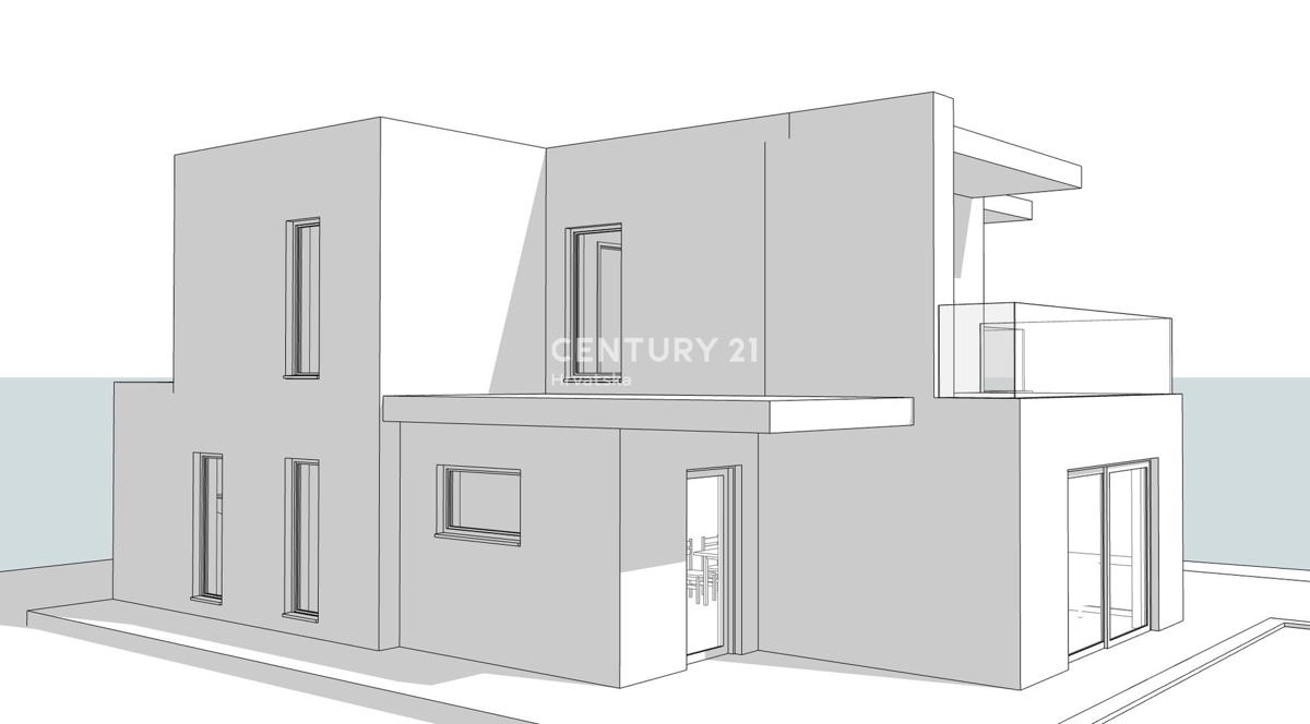 FUNTANA, PRODAJA GRADBENO ZEMLJIŠČE Z GRADBENO DOVOLJENJO ZA VILO S BAZENOM