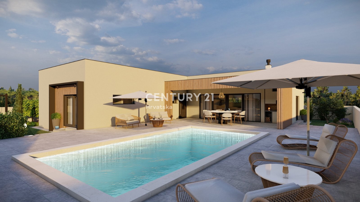 SVETVINČENAT, PRIZEMLJENA HIŠA S 4 SOBA IN BAZENOM, MIRNA LOKACIJA