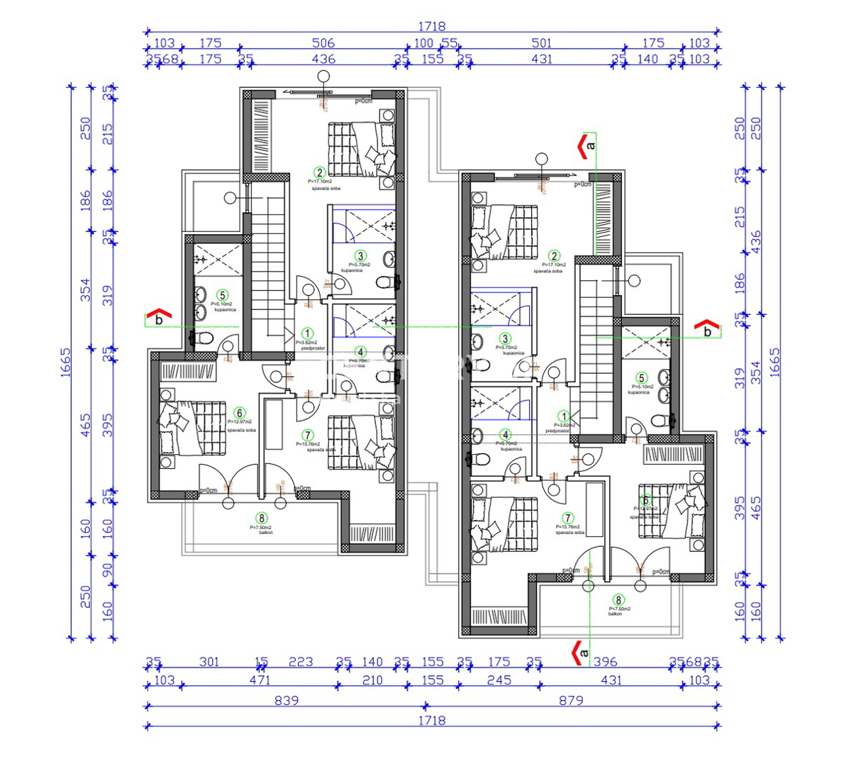 KAŠTELIR, GRADBENI ZEMLJIŠČE Z GRADBENO DOVOLJENJEM ZA DVE HIŠI