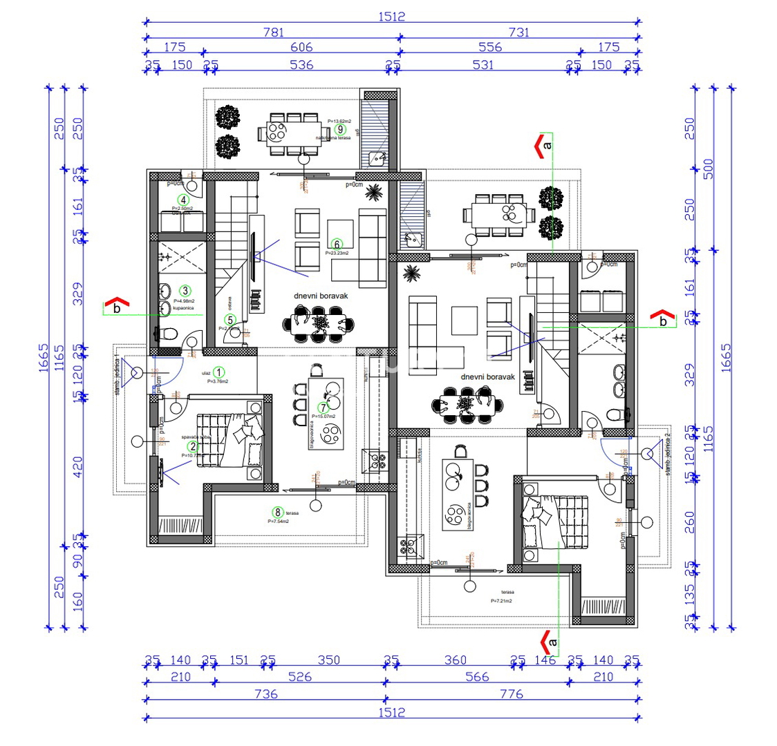 KAŠTELIR, GRADBENI ZEMLJIŠČE Z GRADBENO DOVOLJENJEM ZA DVE HIŠI