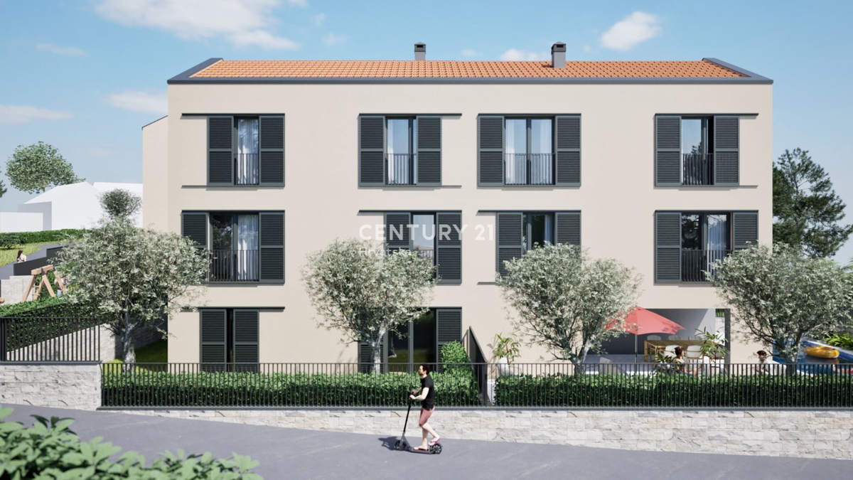 BADERNA, GRADBENO ZEMLJIŠČE, GRADBENO DOVOLJENJE ZA 8 STANOVANJ