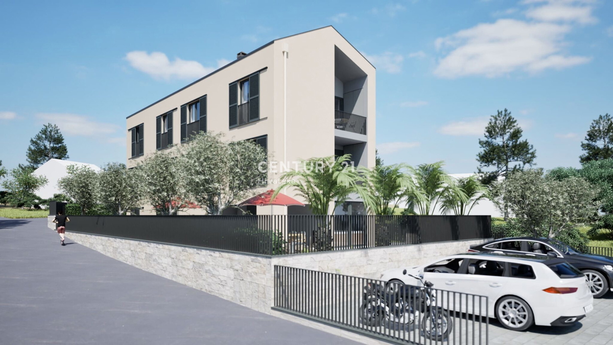 BADERNA, GRADBENO ZEMLJIŠČE, GRADBENO DOVOLJENJE ZA 8 STANOVANJ