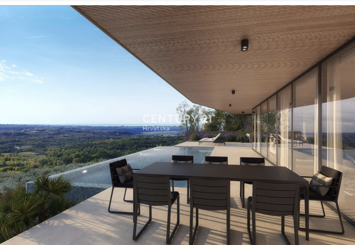 GROŽNJAN, OKOLICA, VILA S PANORAMSKIM RAZGLEDOM NA NARAVO IN MORJE