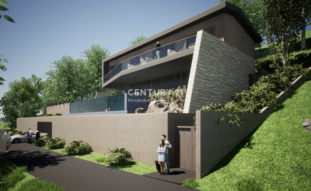 GROŽNJAN, OKOLICA, VILA S PANORAMSKIM RAZGLEDOM NA NARAVO IN MORJE