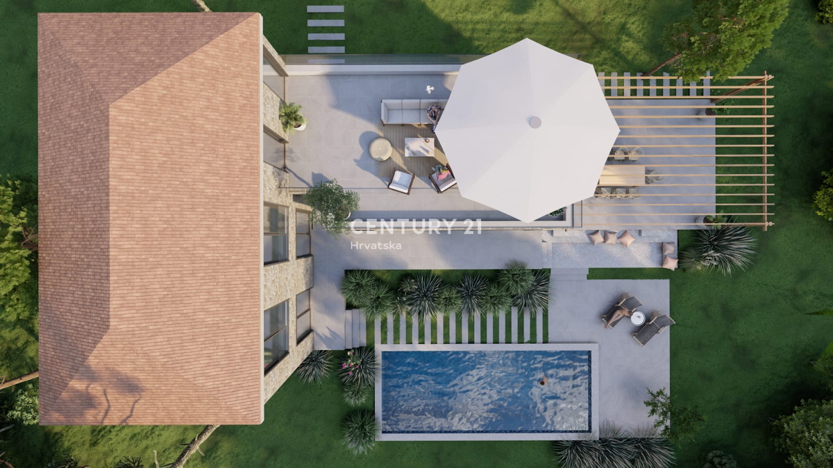 BRTONIGLA, PRODAJA GRADBENI ZEMLJIŠČE Z GRADBENO DOVOLJENJO ZA ČUDOVITO VILO, POGLED NA MORJE