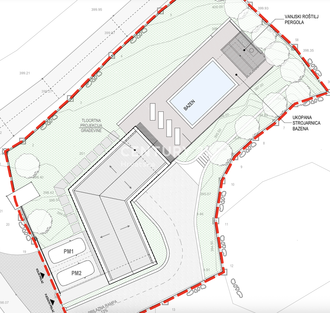 HUM, OKOLICA, GRADBENO ZEMLJIŠČE Z GRADBENO DOVOLJENJO