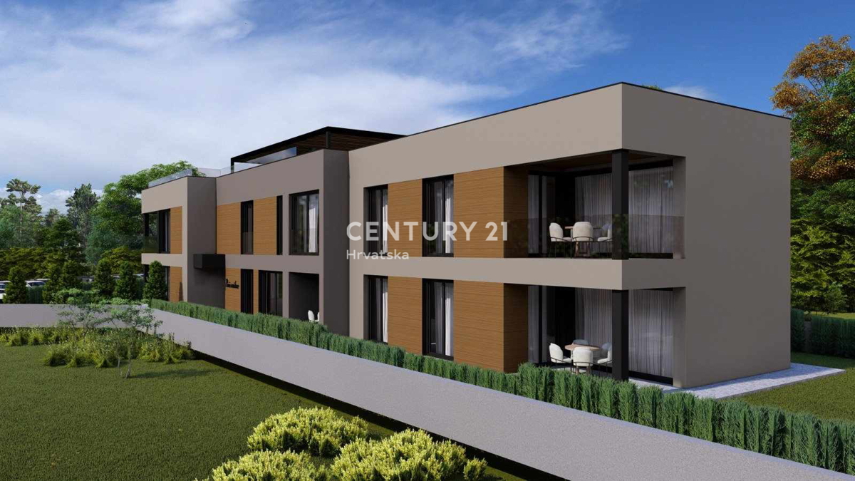 POREČ, NOVOGRADNJA, STANOVANJE V PRIZEMLJU, SAMO 3 KM OD MORJA