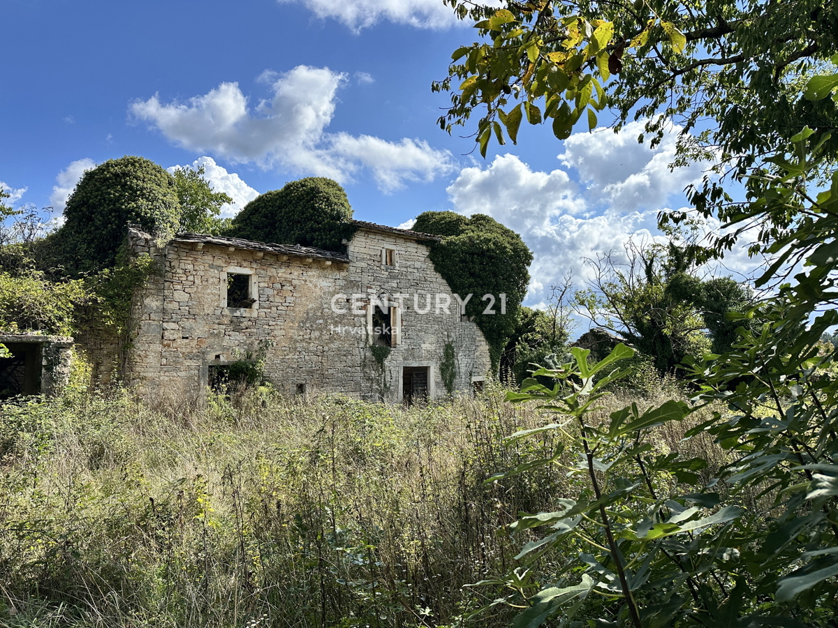 KANFANAR, KAMENA HIŠA Z VELIKIM DVORIŠČEM, ZA OBNOVO