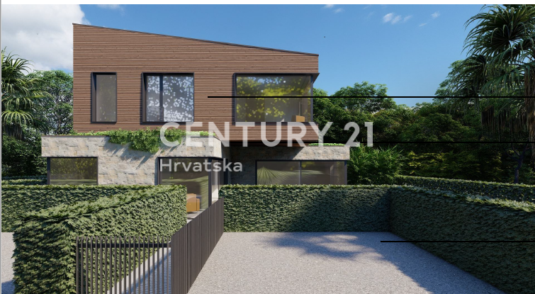 POREČ. PRODAJA SE NOVA MODERNA DVOJNA HIŠA S BAZENOM SAMO 1500 M OD MESTA