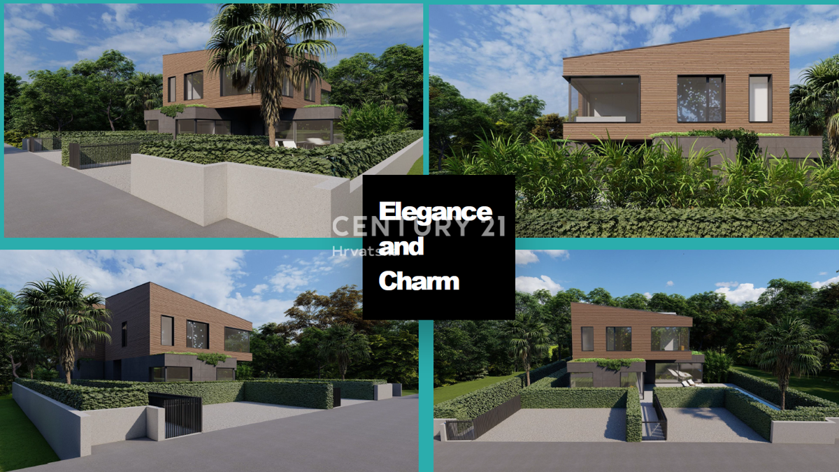 POREČ. PRODAJA SE NOVA MODERNA DVOJNA HIŠA S BAZENOM SAMO 1500 M OD MESTA