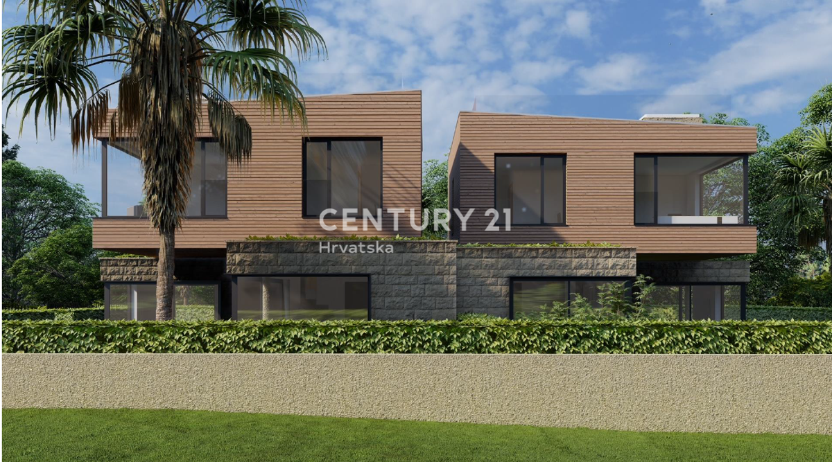 POREČ. PRODAJA SE NOVA MODERNA DVOJNA HIŠA S BAZENOM SAMO 1500 M OD MESTA