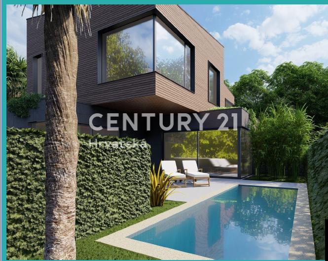 POREČ. PRODAJA SE NOVA MODERNA DVOJNA HIŠA S BAZENOM SAMO 1500 M OD MESTA