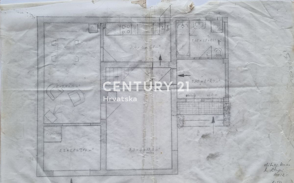 Pašman, Kraj, hiša z razgledom na morje in zvonike