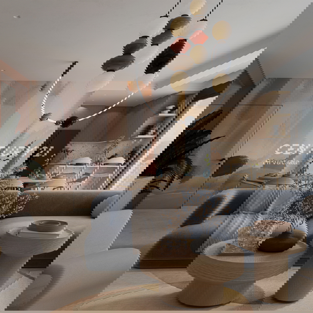 ZADAR, LJUBAČ, LUX. NOVOGRADNJA S6 / 97,10 m2 + 120 m2 KROVNA TERASA, 2. nadstropje, 50 m DO MORA IN PLAŽE, POGLED NA MORJE