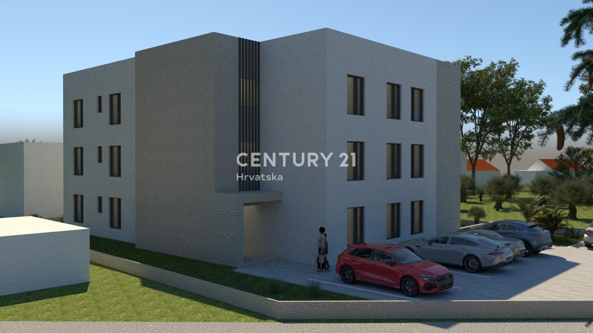 ZADAR, LJUBAČ, LUX. NOVOGRADNJA S6 / 97,10 m2 + 120 m2 KROVNA TERASA, 2. nadstropje, 50 m DO MORA IN PLAŽE, POGLED NA MORJE