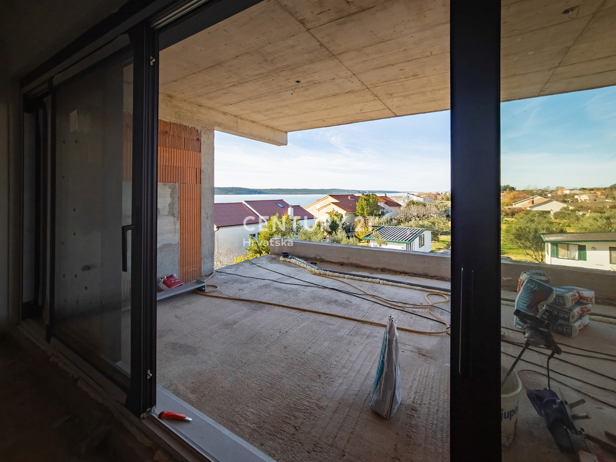 ZADAR, LJUBAČ, LUX. NOVOGRADNJA S6 / 97,10 m2 + 120 m2 KROVNA TERASA, 2. nadstropje, 50 m DO MORA IN PLAŽE, POGLED NA MORJE