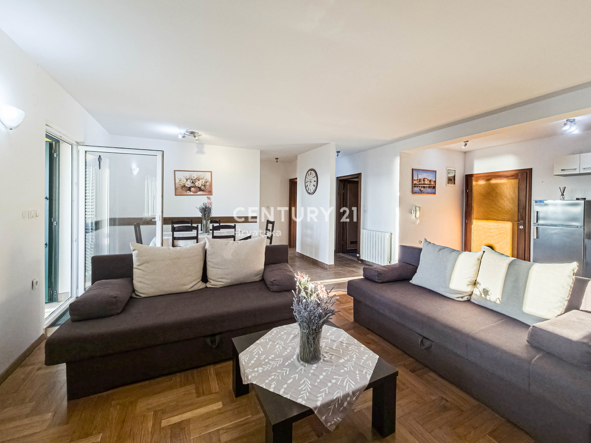 Zadar, Sukošan, stanovanje 123 m2, pritličje, garaža, shramba, čudovit razgled na morje