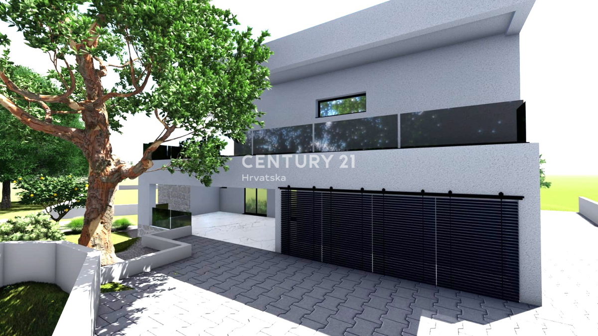 Primošten - vila z bazenom in razgledom na mesto in morje