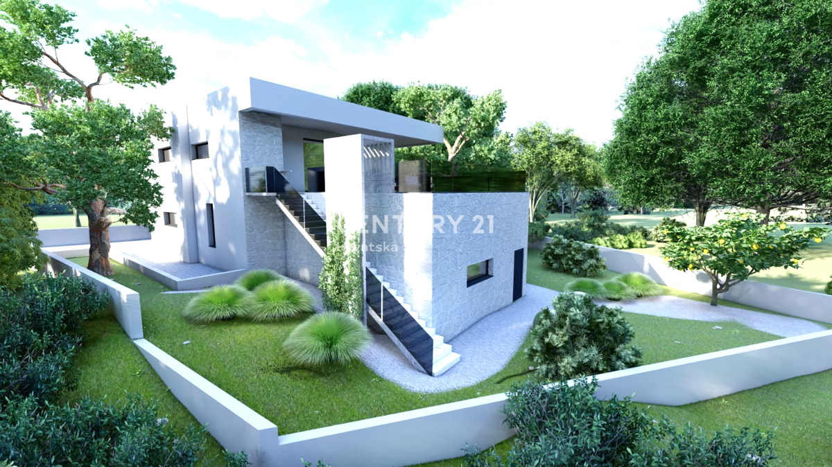 Primošten - vila z bazenom in razgledom na mesto in morje