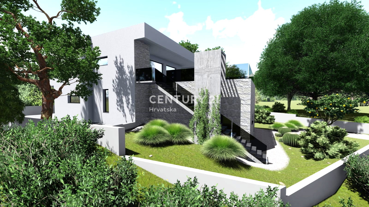 Primošten - vila z bazenom in razgledom na mesto in morje