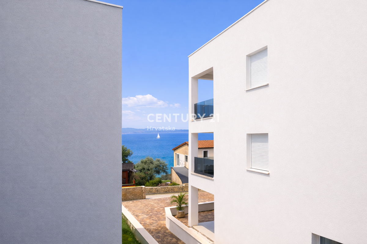 Vir – apartma s strešno teraso in panoramskim pogledom na morje, 40 m od morja