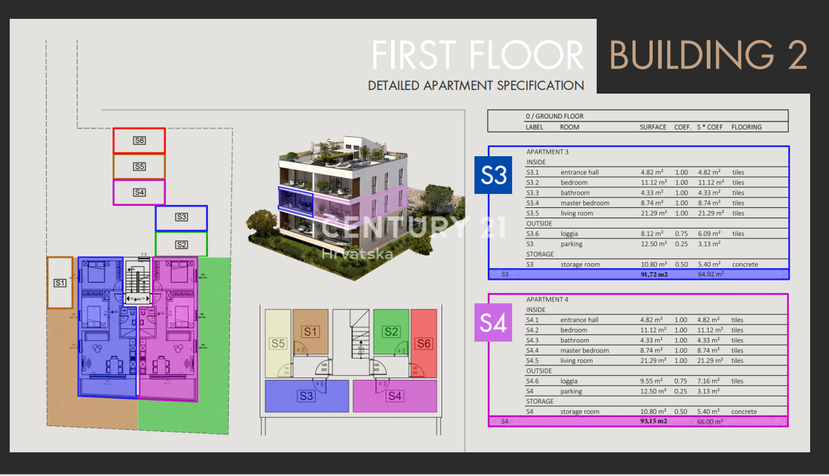 SVETI FILIP I JAKOV, 2,5- sobno stanovanje, 1. nadstropje, 66 m2, 300 m od morja