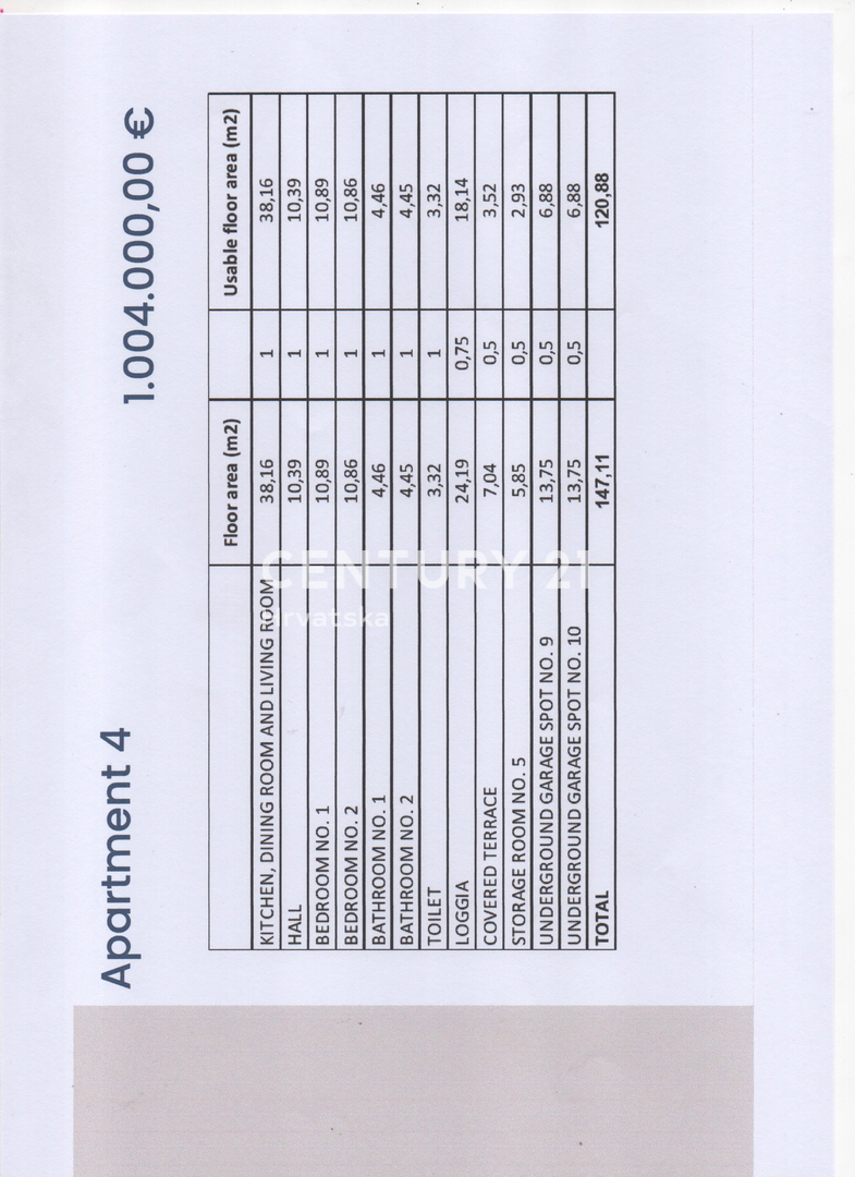 ZADAR, DIKLO, PRVA VRSTA OB MORJU, LUKSUZNA NOVOGRADNJA, 121,89 1. NADSTROPJE