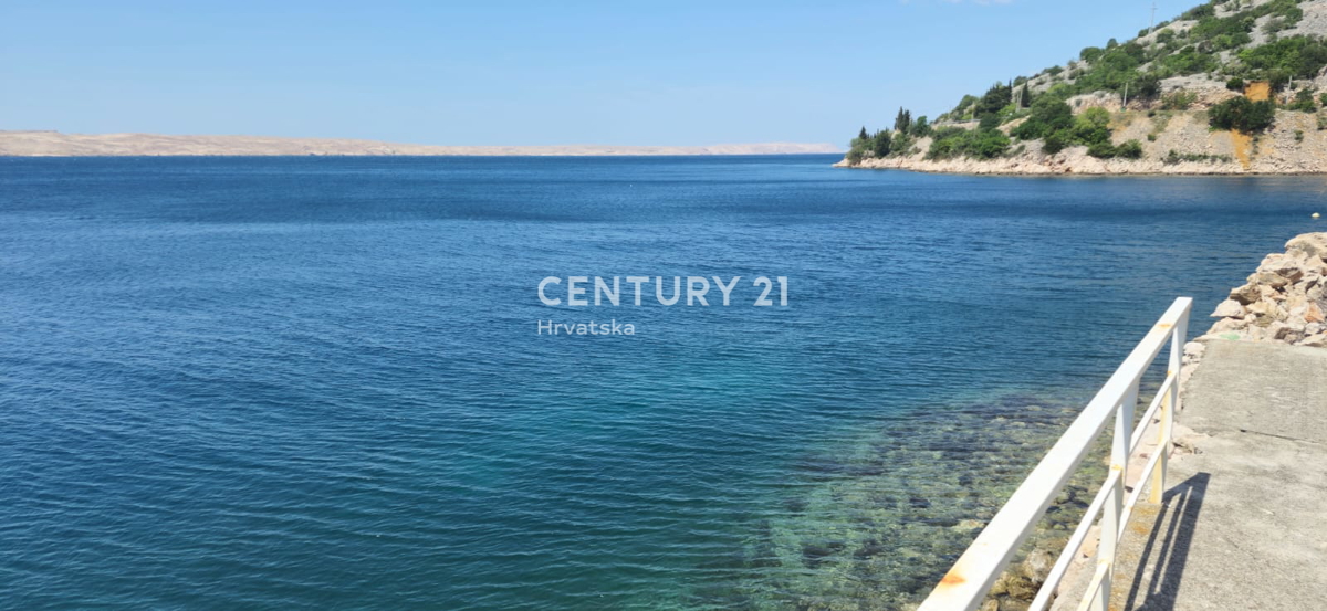 Lugovo Šugarje - Barić Drage - zemljišče ob morju, z začetim gradbenim projektom in gradbenim dovoljenjem