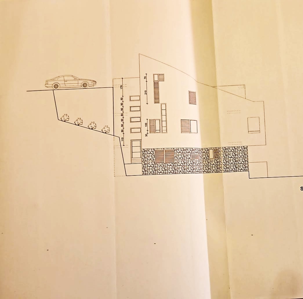 Lugovo Šugarje - Barić Drage - zemljišče ob morju, z začetim gradbenim projektom in gradbenim dovoljenjem