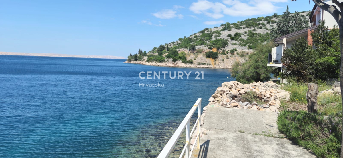 Lugovo Šugarje - Barić Drage - zemljišče ob morju, z začetim gradbenim projektom in gradbenim dovoljenjem