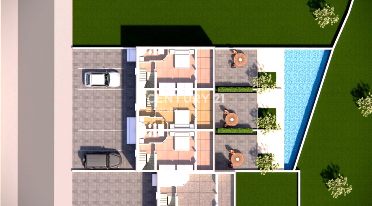 Maselnica - Jasenice - trisobno stanovanje št. 1 - z razgledom na morje - AKCIJA !!