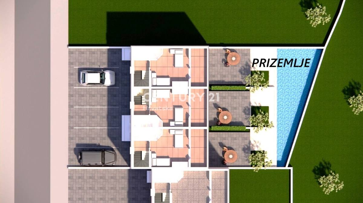 Maselnica - Jasenice - trisobno stanovanje št. 1 - z razgledom na morje - AKCIJA !!