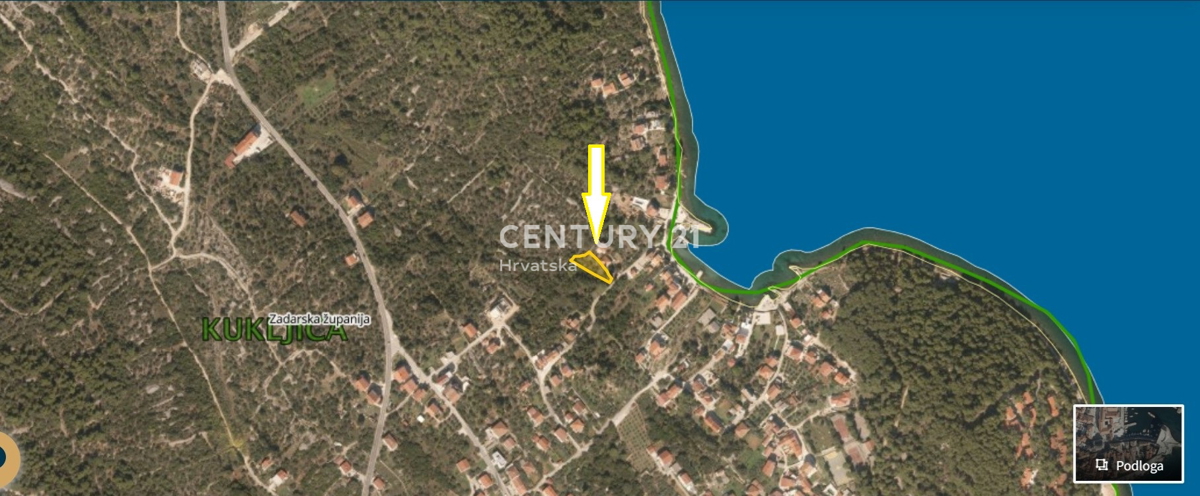 Kukljica - otok Ugljan - gradbena parcela 100 m od morja