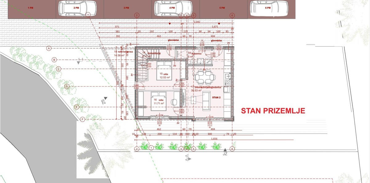 Biograd na morju - dvoprostorsko stanovanje v pritličju z vrtom