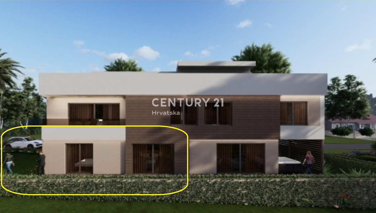 Biograd na morju - dvoprostorsko stanovanje v pritličju z vrtom