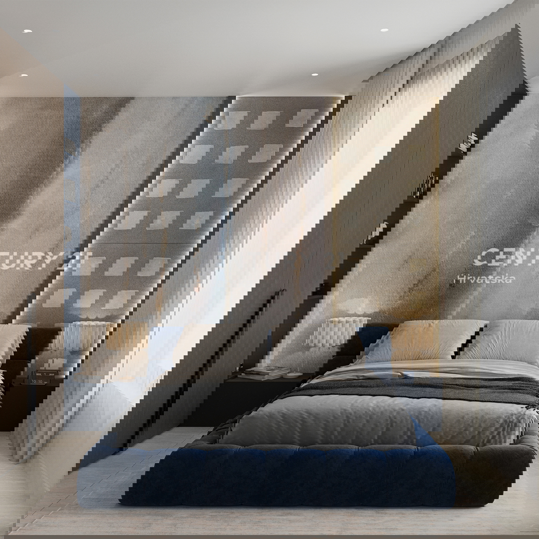 ZADAR, LJUBAČ, LUX. NOVOGRADNJA, 102,17 m2, 1. nadstropje, 50 m do morja in plaže, pogled na morje